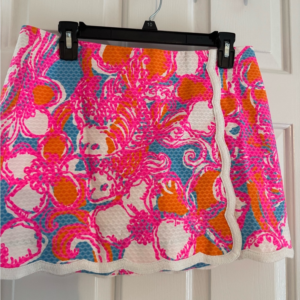 Lilly Pulitzer Pink and Orange Mini Skirt